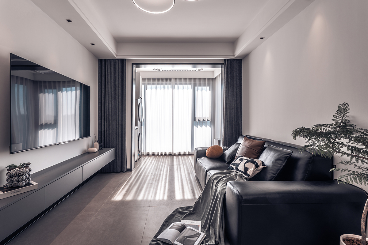 觀泓雅苑新房裝修，簡約黑白灰搭配有品質(zhì)