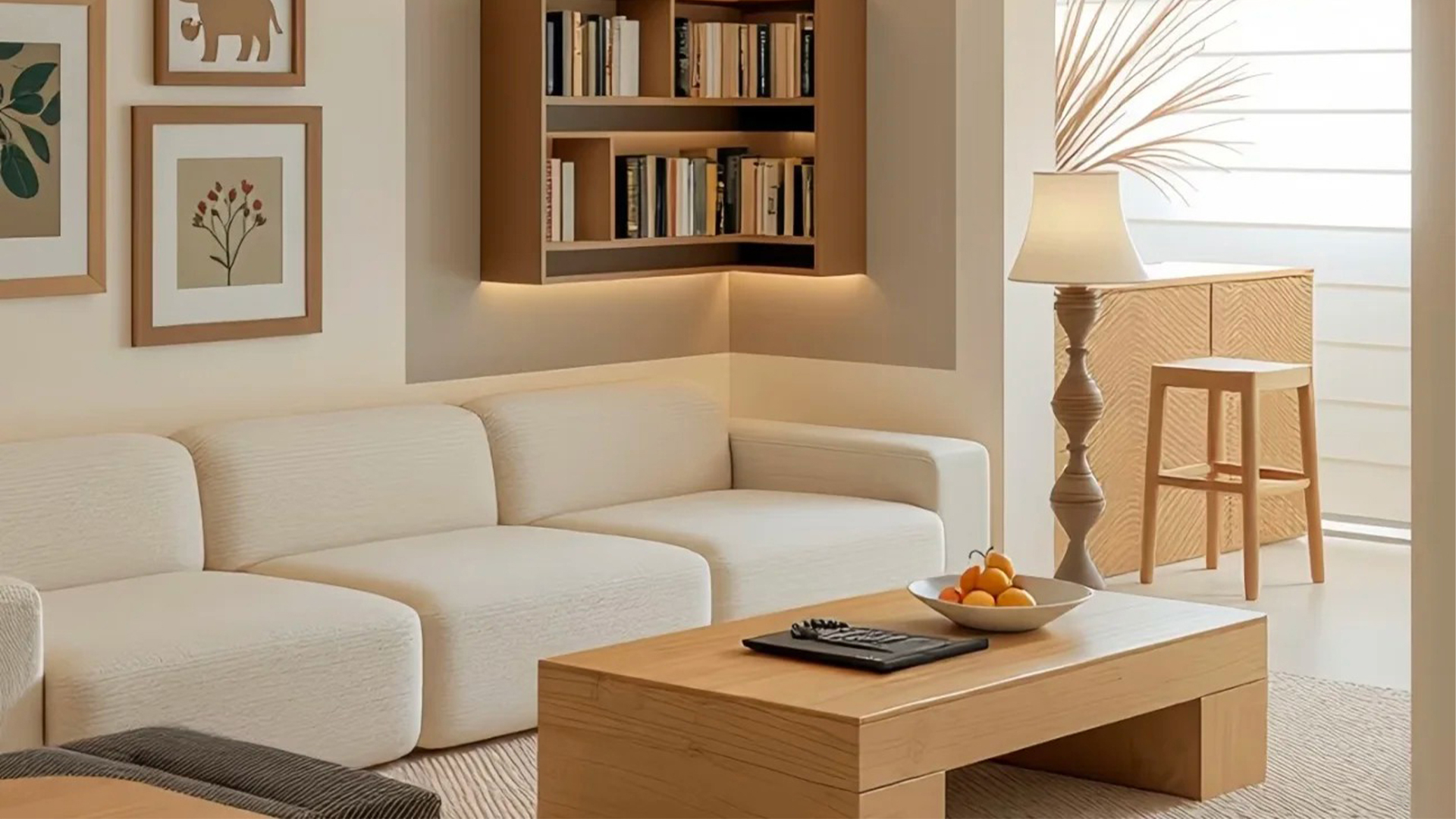 原木風(fēng)舒適沙發(fā)窩藏倦意，木質(zhì)香氣縈繞身心間